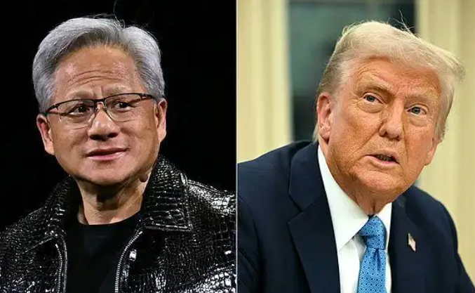 美国总统特朗普(右)和黄仁勋(左).png